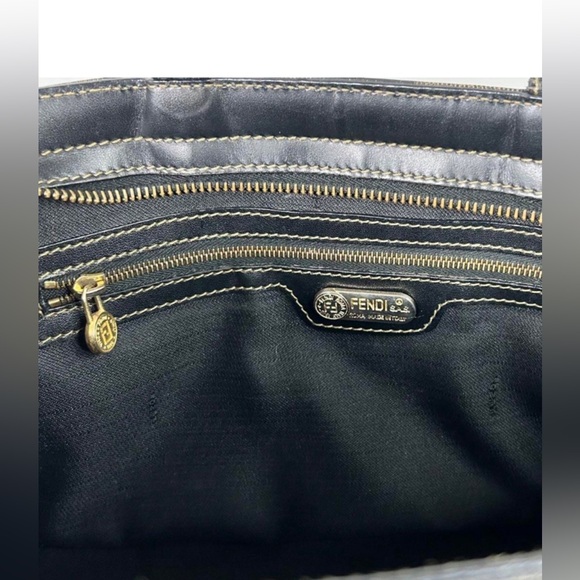 FENDI Roma Pequin Mini Tote Bag Vintage Including Entrupy COA - Picture 10 of 10